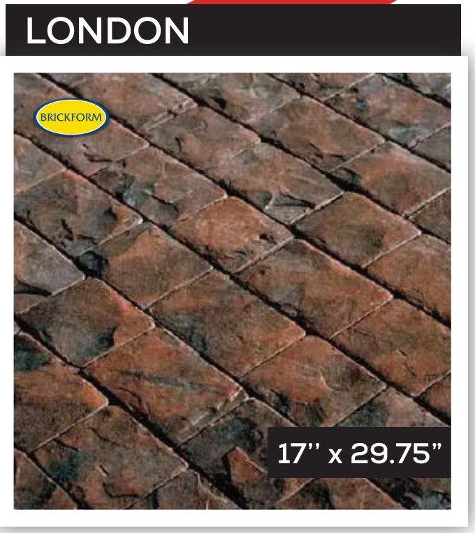 London — Cobblestone stamped concrete