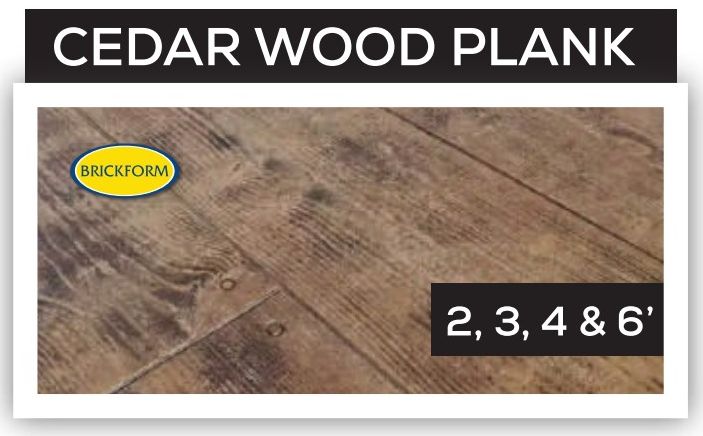 Cedar Wood Plank — Brick & Wood stamped concrete