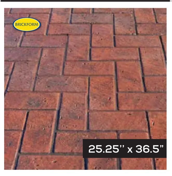 New Harringbone — Brick & Wood stamped concrete