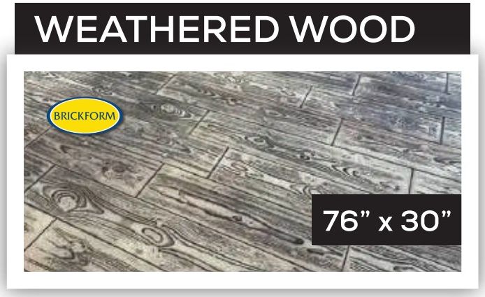 Weathered Wood — Brick & Wood stamped concrete