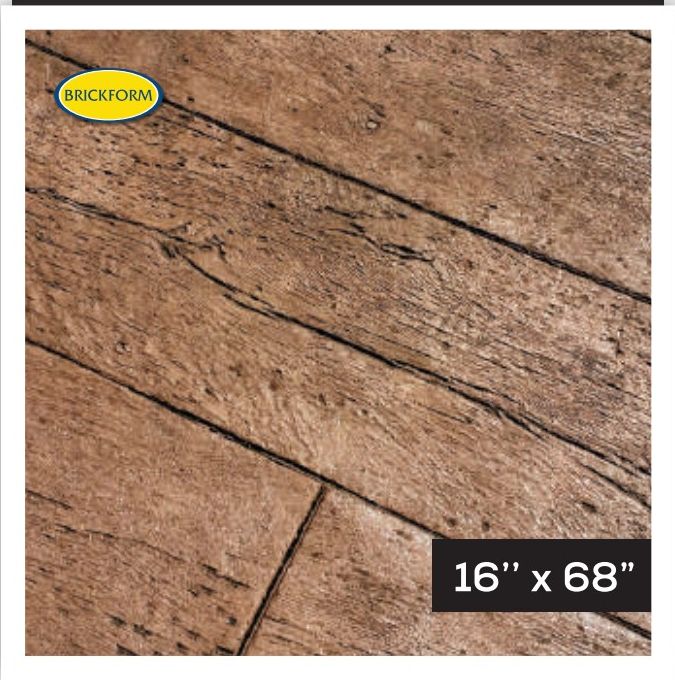 Reclaimed Timber Planks — Brick & Wood stamped concrete