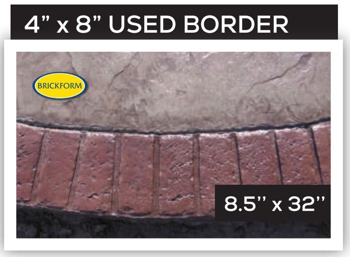 Used Border — Brick & Wood stamped concrete