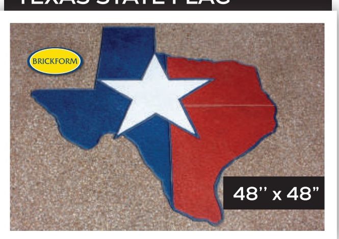 Texas State Flag — Tile & Medallions stamped concrete