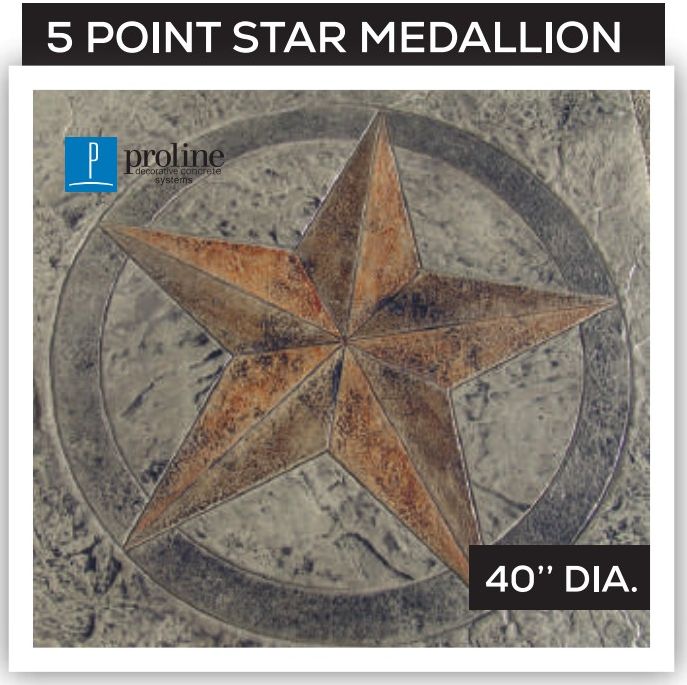 Star Medallion — Tile & Medallions stamped concrete