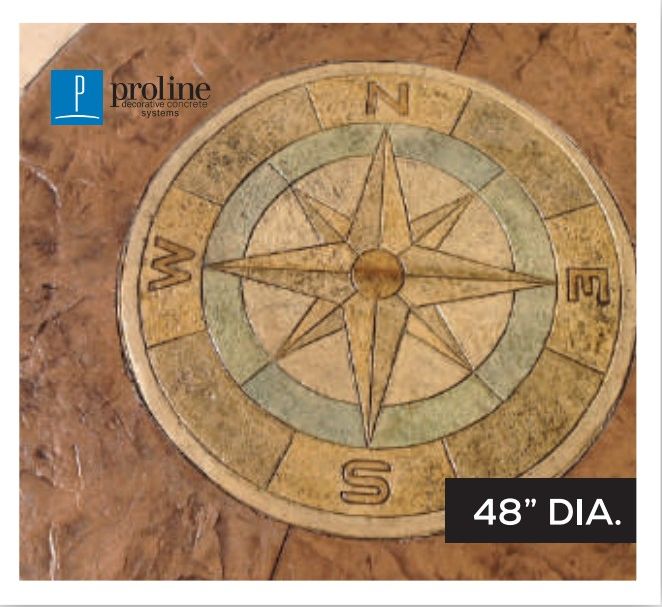 Compass Medallion — Tile & Medallions stamped concrete