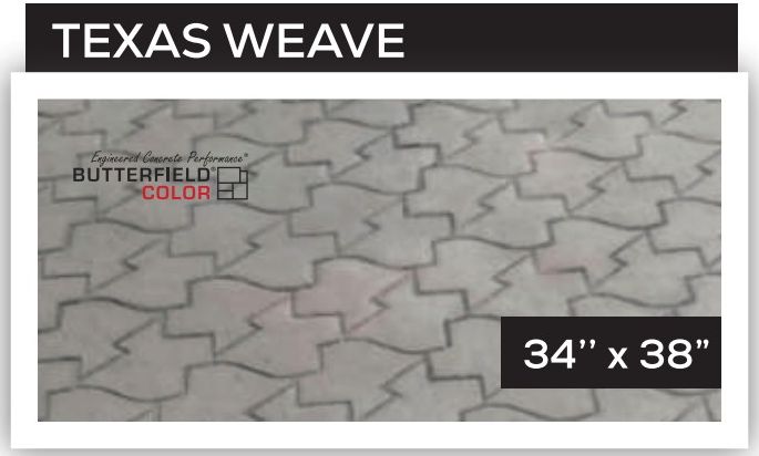 Texas Weave — Tile & Medallions stamped concrete
